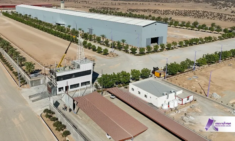 Industrial facade built with galvanized sheet
