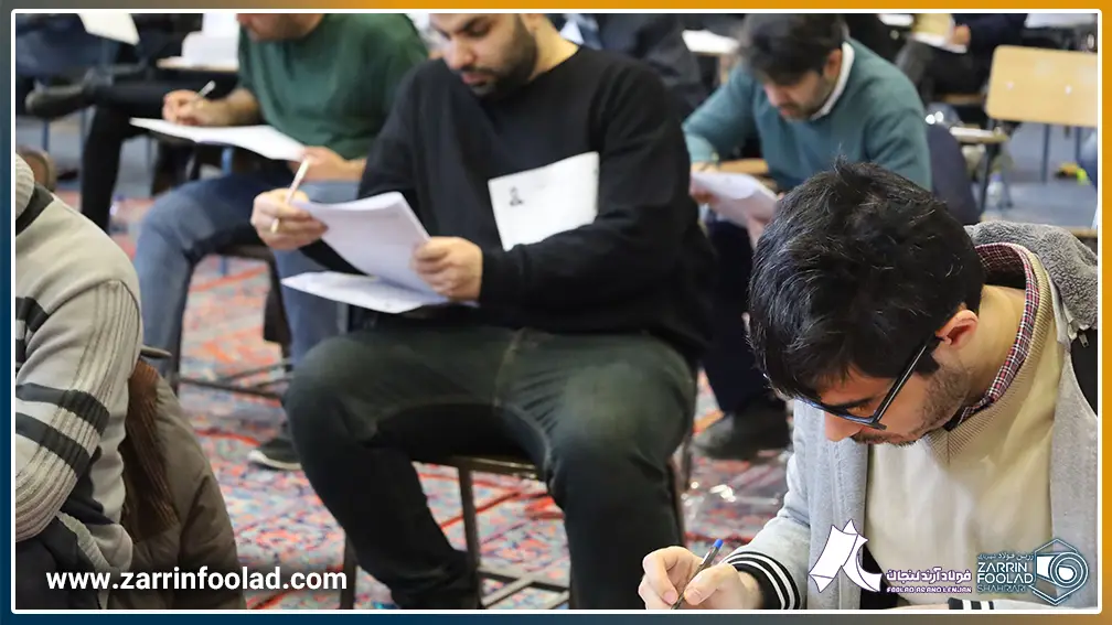 Candidates attending the Arand Lenjan Steel written exam