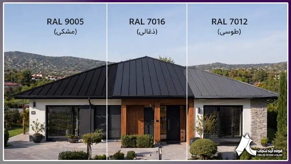 Pitched roofs in black, gray and charcoal