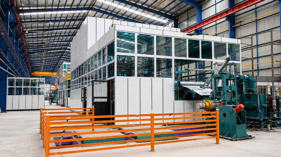 Pre-painted sheet coil at the end of the Arand Lenjan Steel production line